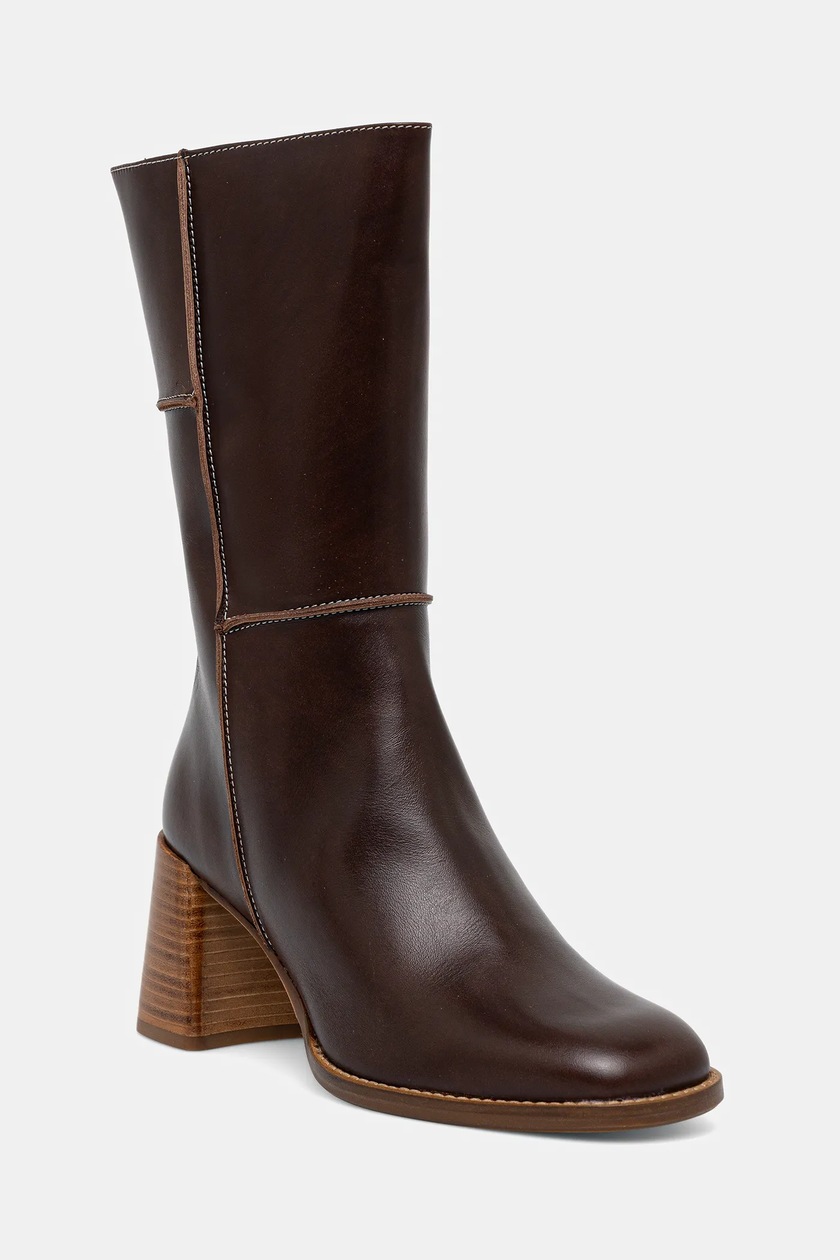 Billi Bi kowbojki zamszowe damskie kolor brązowy na słupku