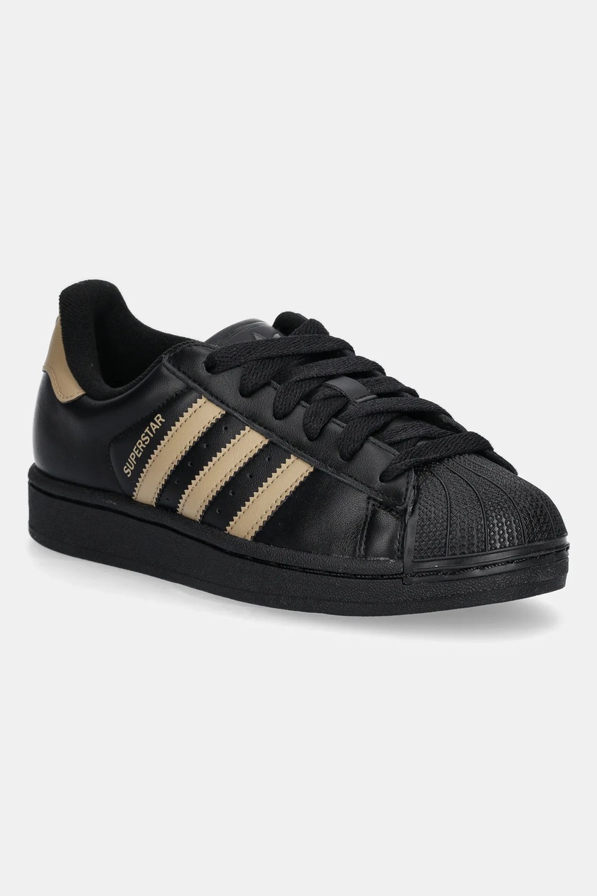 adidas Originals leather sneakers Superstar II W black color