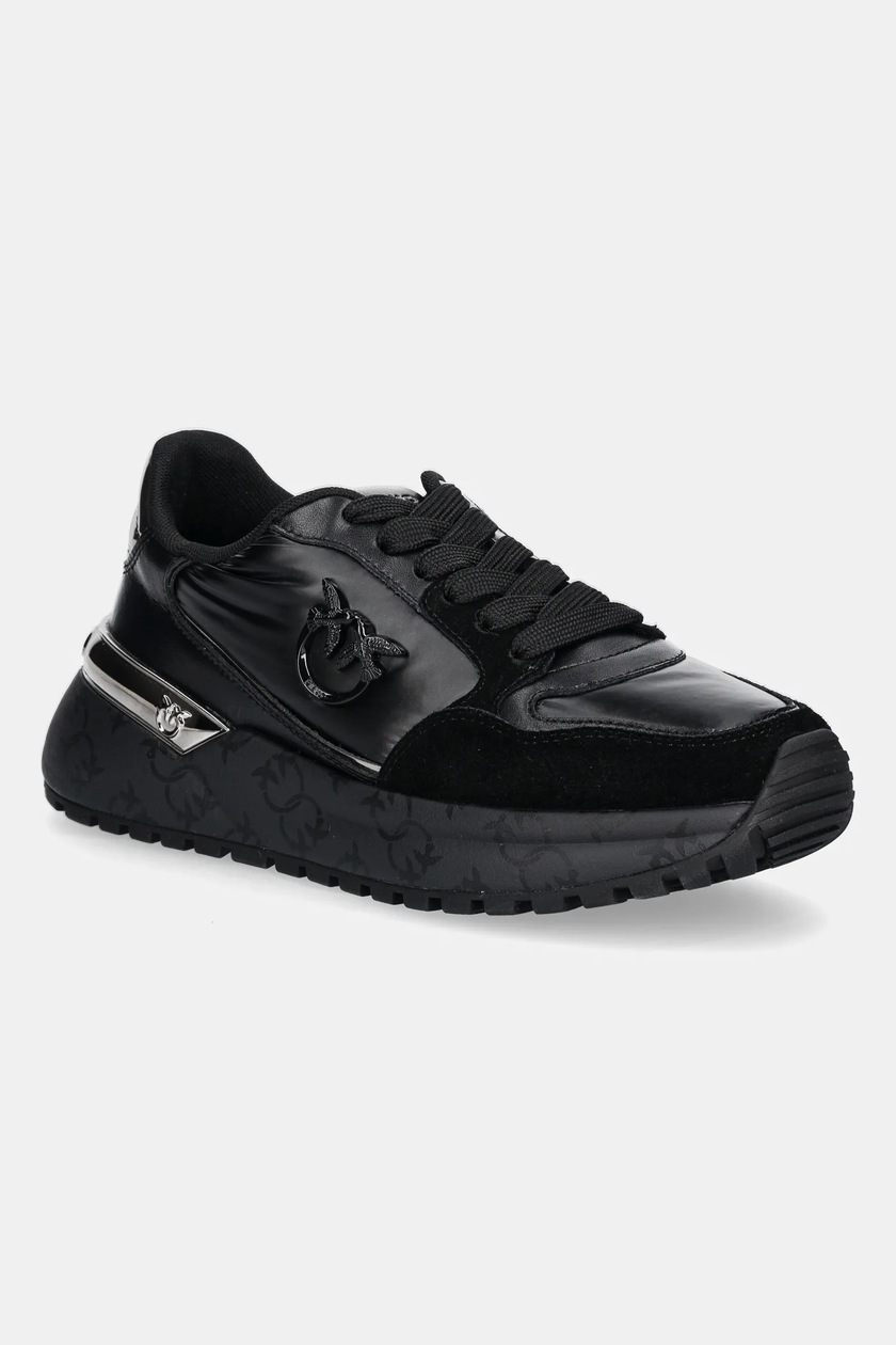 Pinko sneakersy zamszowe Los Angeles kolor czarny 101629