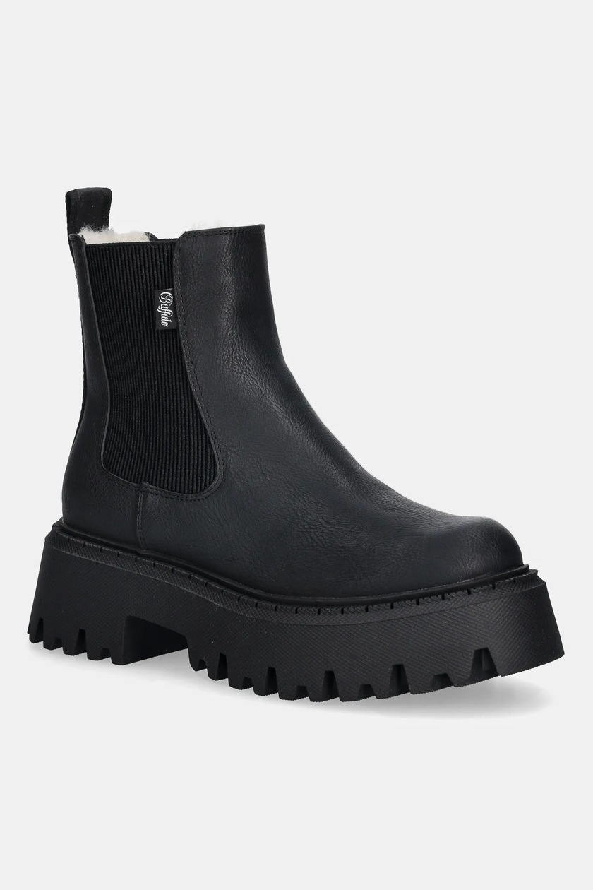 Buffalo sztyblety Aspen Chelsea Warm damskie kolor czarny na