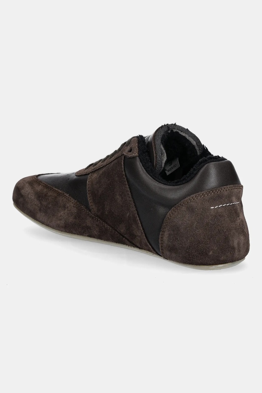 MM6 Maison Margiela sneakersy skórzane damskie kolor czarny