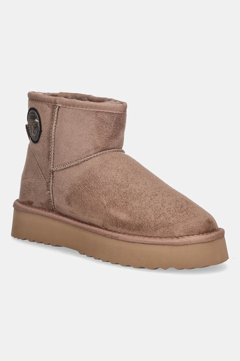 Замшеві чоботи Skechers KEEP COZY колір коричневий 169143 | ANSWEAR.ua
