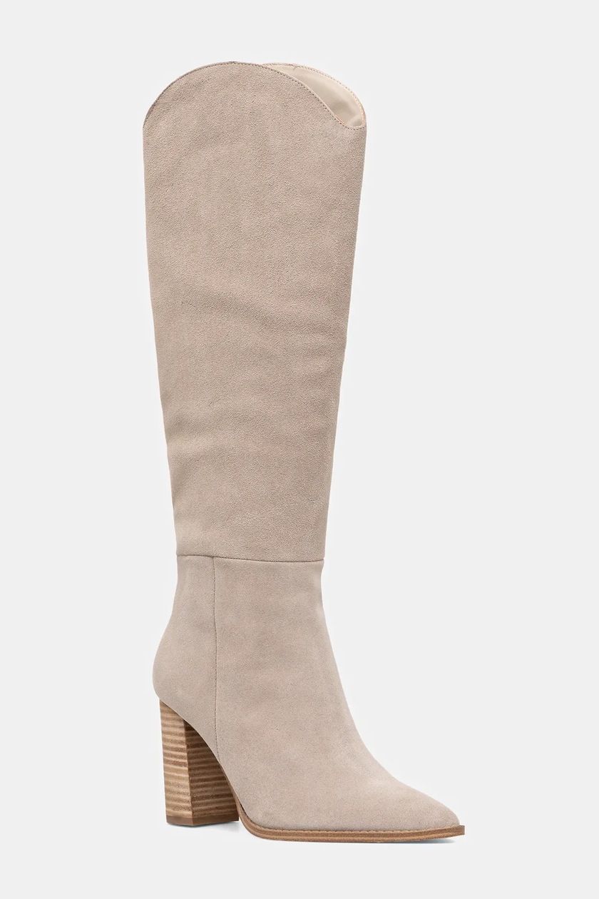 Черевики Steve Madden Bixby колір бежевий каблук блок 11004834