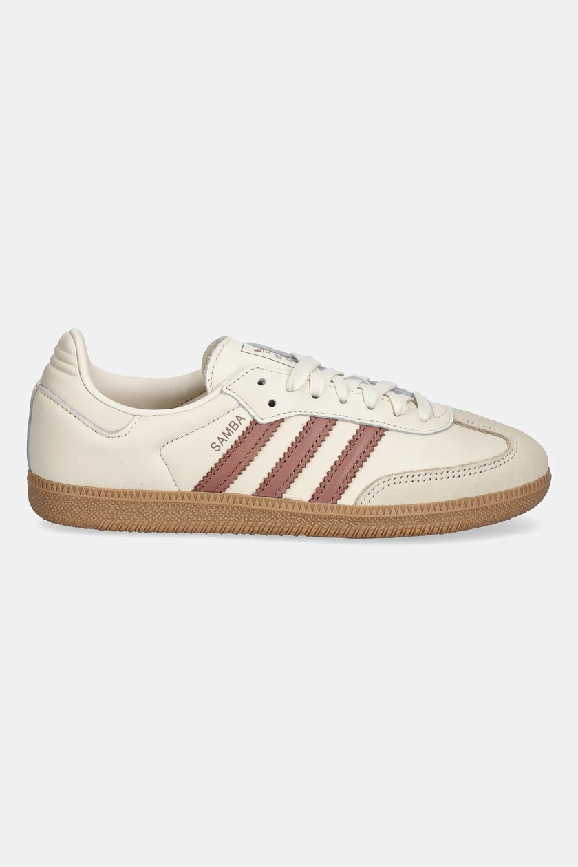 adidas Originals leather sneakers Samba Og beige color JS1361 at