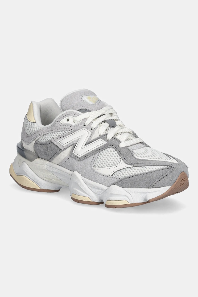 New Balance sneakers de piele întoarsă pentru copii 9060 culoarea gri, GC9060AB | ANSWEAR.ro