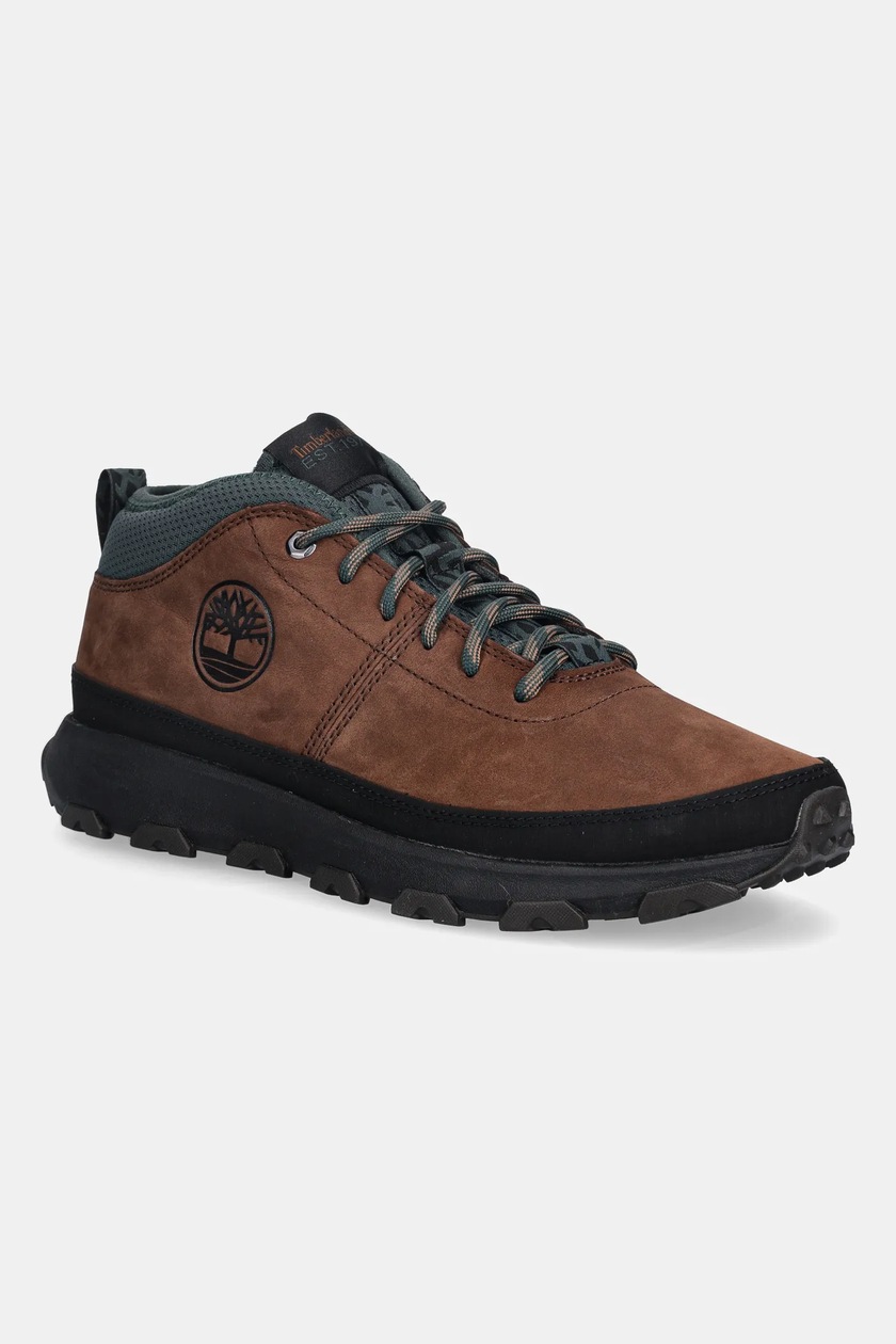Кожаные ботинки Timberland Winsor Trail Mid Lace цвет коричневый