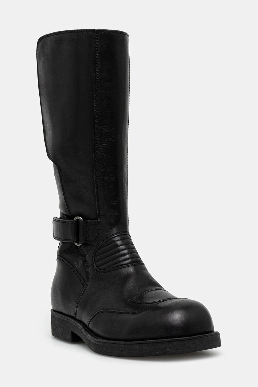 【美品・正規品】MM6 sheep skin boots Sheep Skin Mirror Heel Ankle Boots by MM6 Maison Margiela - La