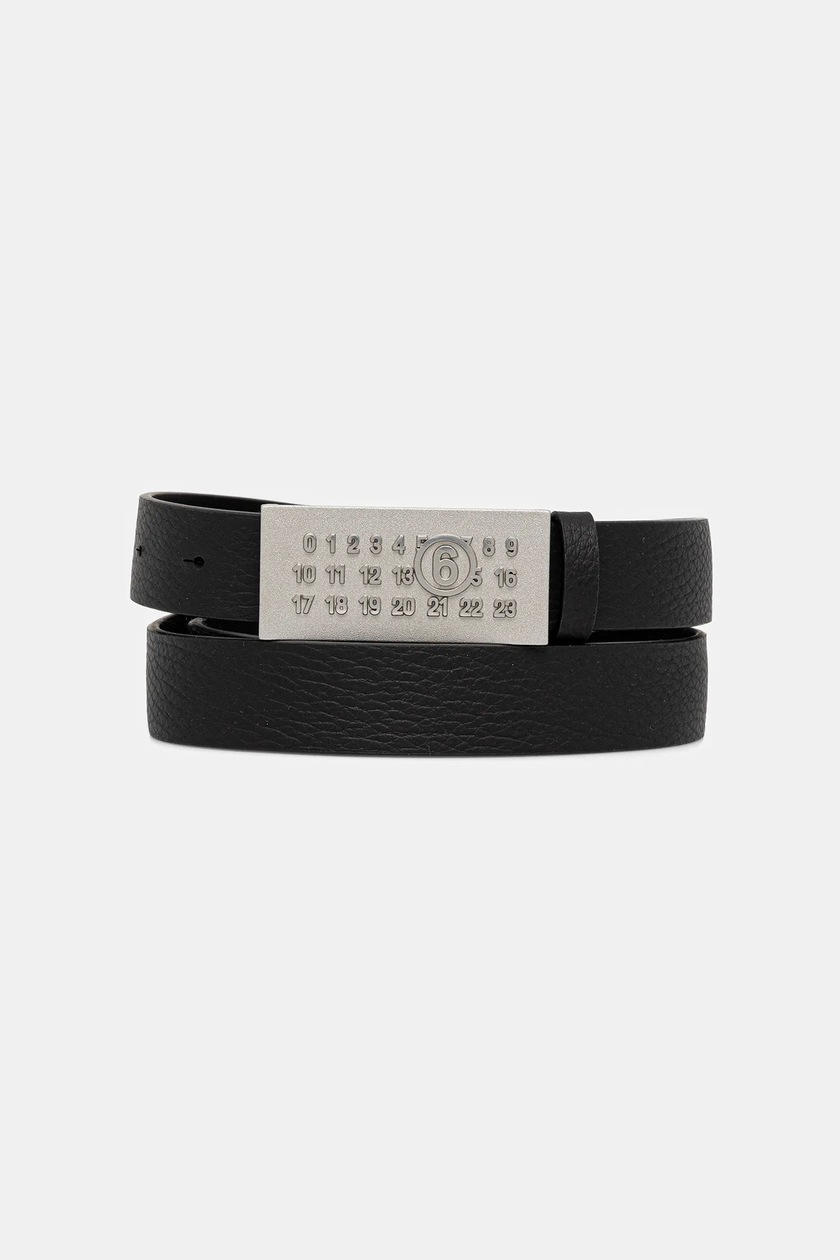 MM6 Maison Margiela leather belt black color SA5TP0016.P8326