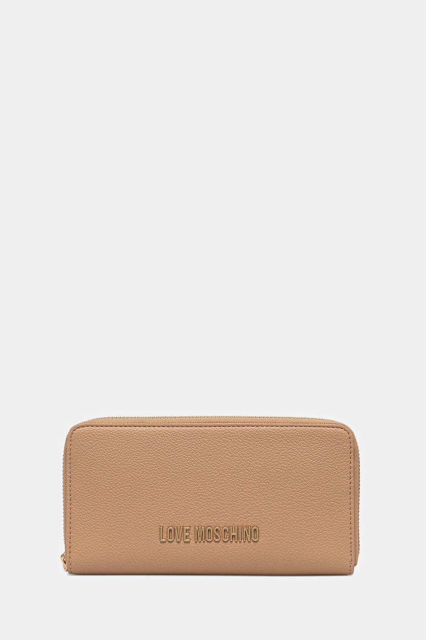 PORTAFOGLIO CON LOGO ORO LOVE MOSCHINO - Michela Bini Boutique