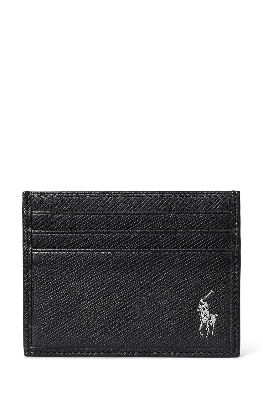 Polo Ralph Lauren leather wallet men's black color at PRM US