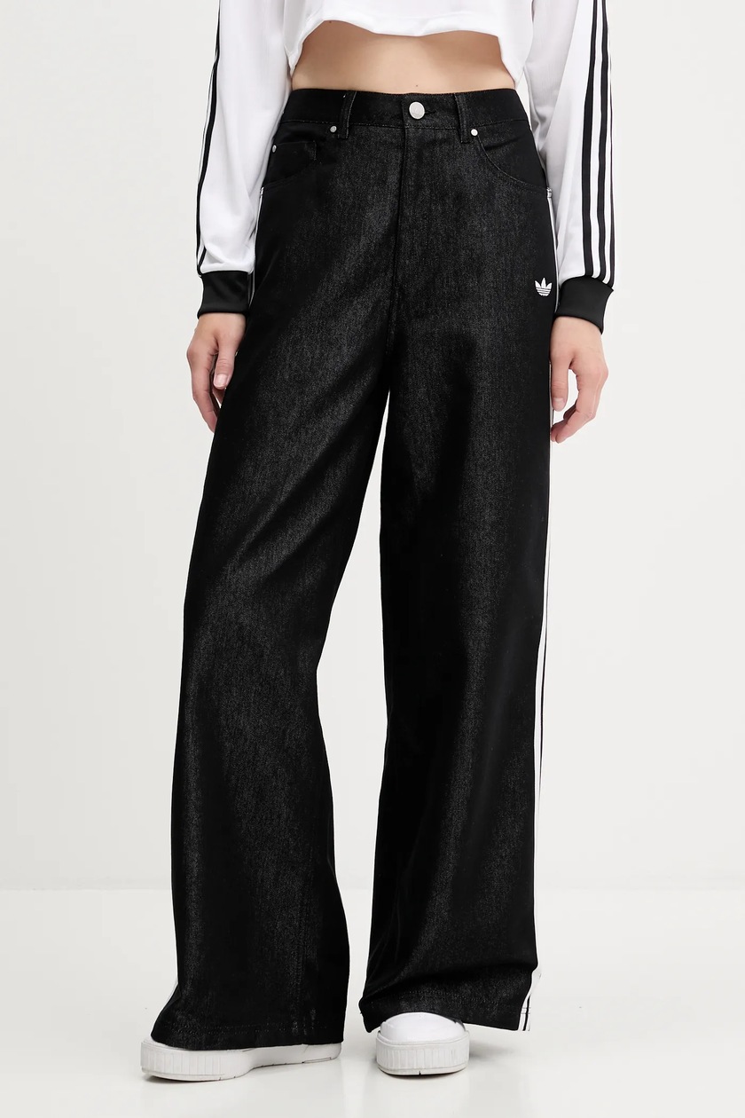 adidas Originals jeansy Baggy Shine Dnm damskie high waist