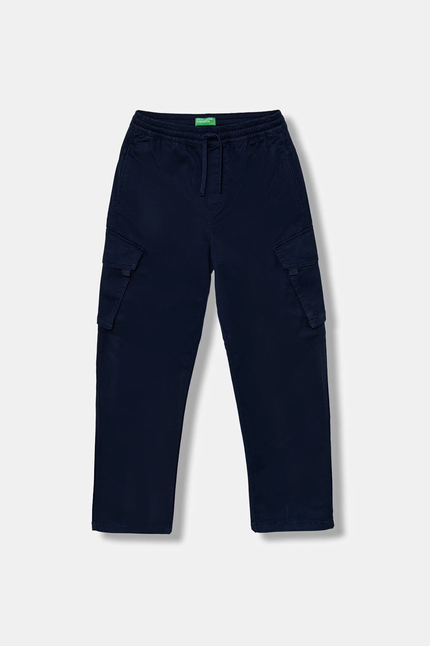 United Colors of Benetton FLOWY WIDE - Pantaloni - blue/blu