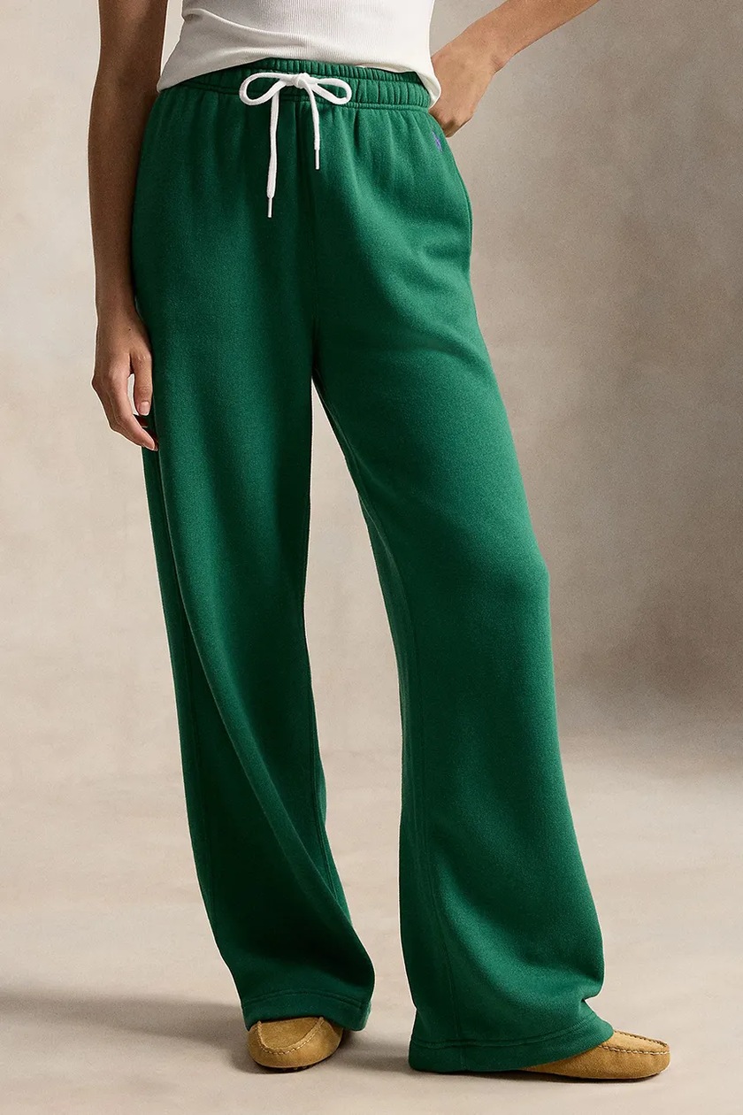 Y-3 joggers French Terry Wide Leg Pant green color smooth JM7841