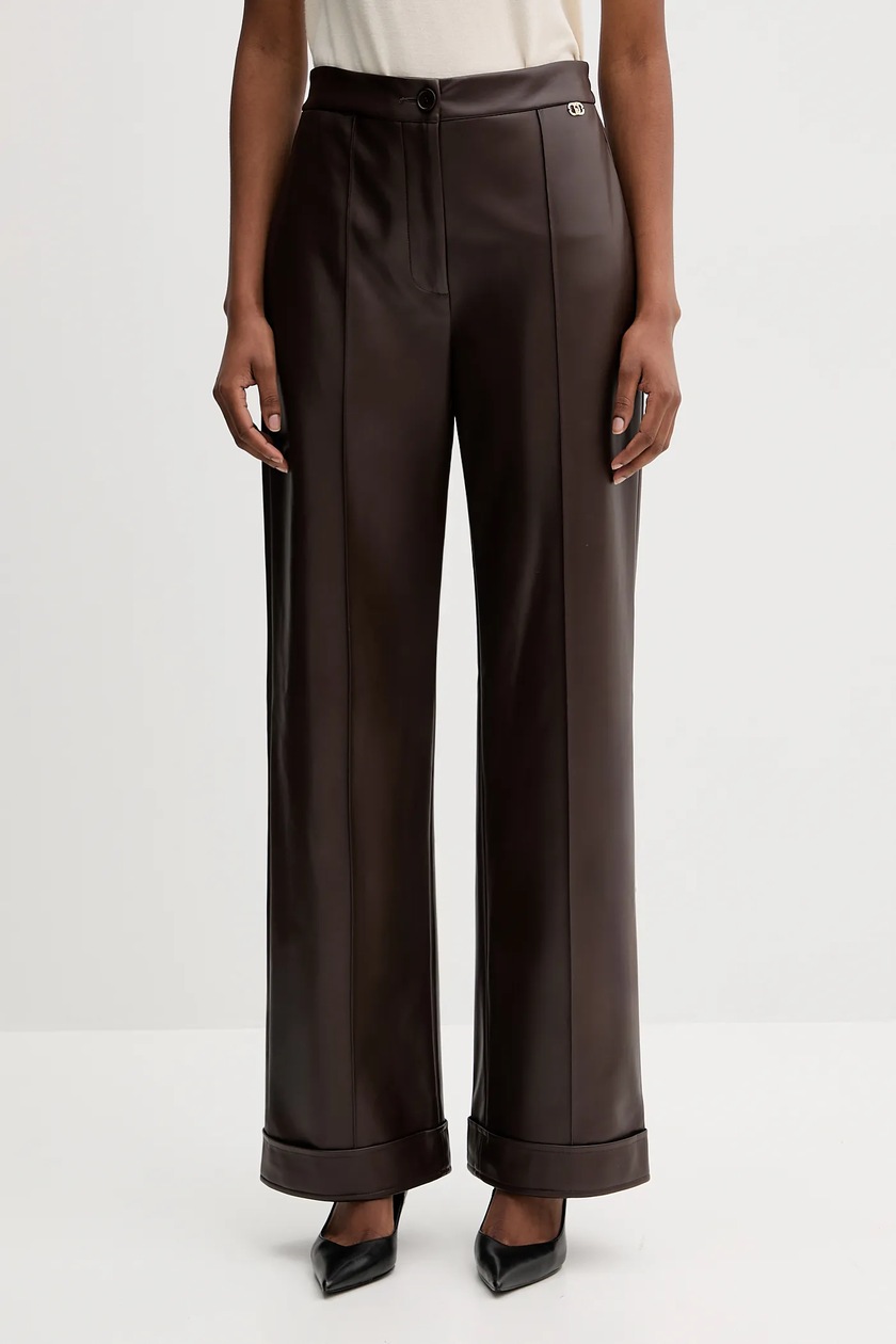 パンツ LIU JO Woman Pants Brown TA5144TS922 X0675 TA5144TS922 Liujo Cropped Trousers