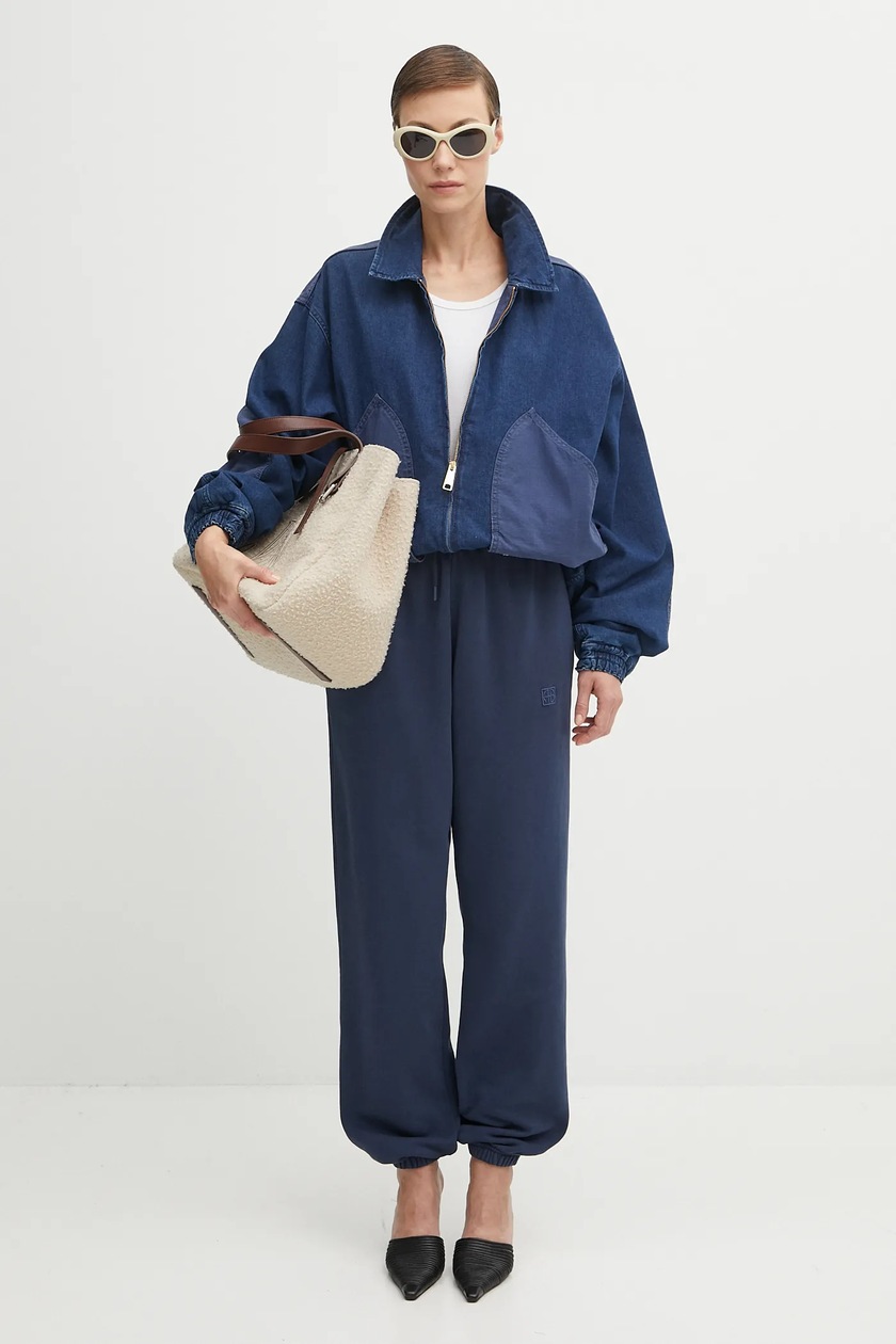 ボトムスその他 ANINE BING FW25 KARTER JOGGING (A0310997BEL26 DARK BLUE) Anine Bing cotton joggers karter navy blue color smooth A