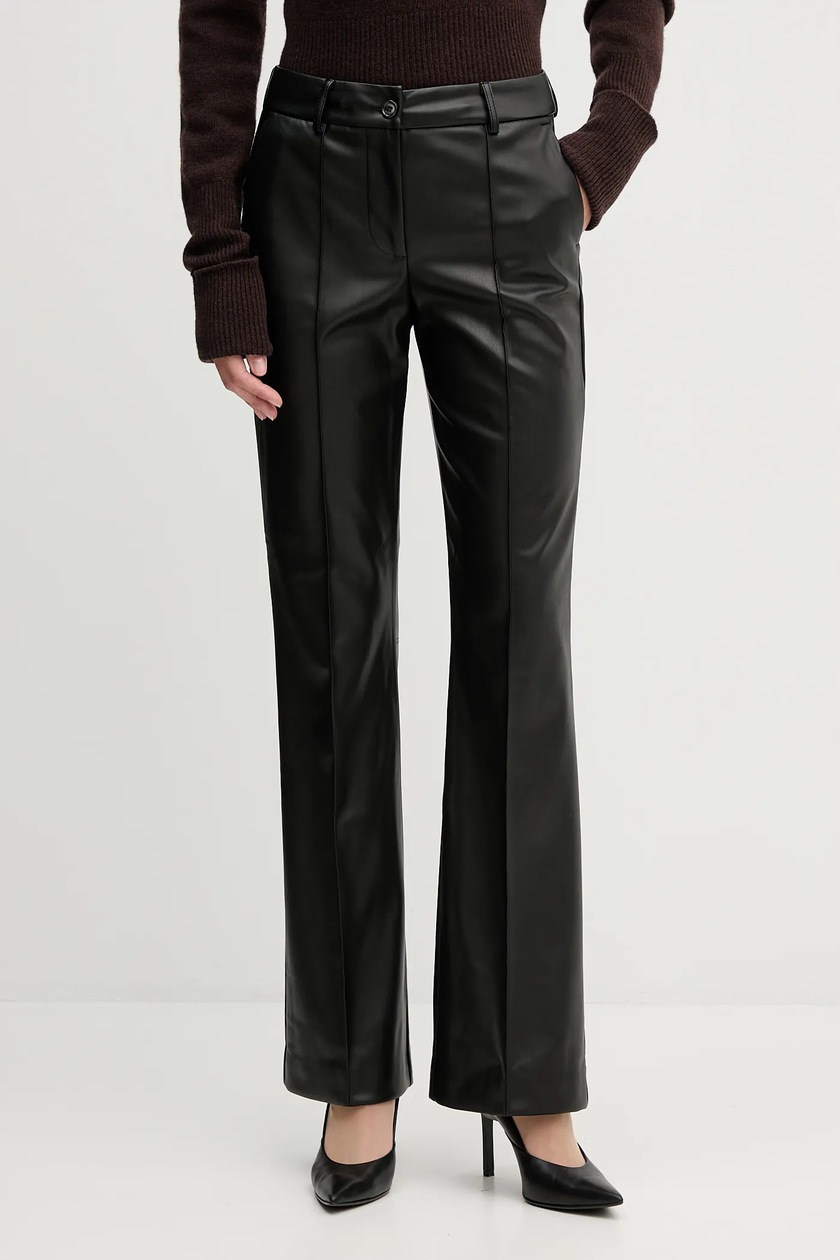 Silvian Heach Pantaloni In Pelle A Zampa Sandro Ferrone Pantaloni