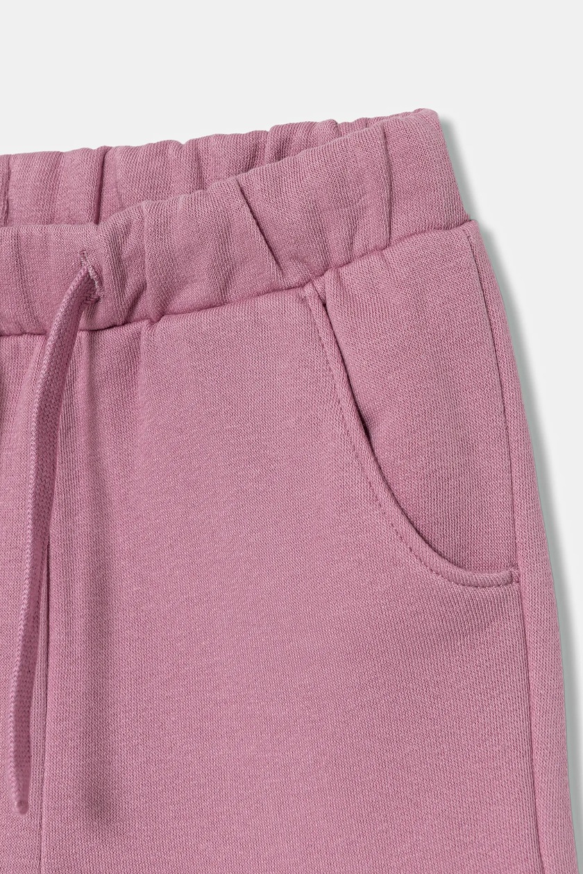 Pantalone In Felpa Per Bambina United Colors Of Benetton | Vita Con Coulisse E Tasche, Tessuto Cotone E Poliestere | Taglia 4 Anni, Colore Rosa