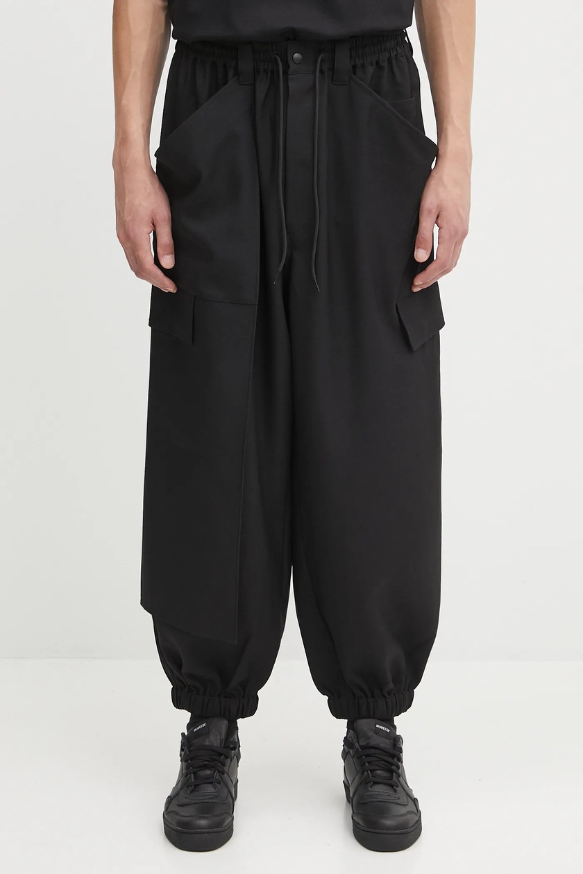 Y-3 trousers Twill Cargo black color JW4621 at PRM US