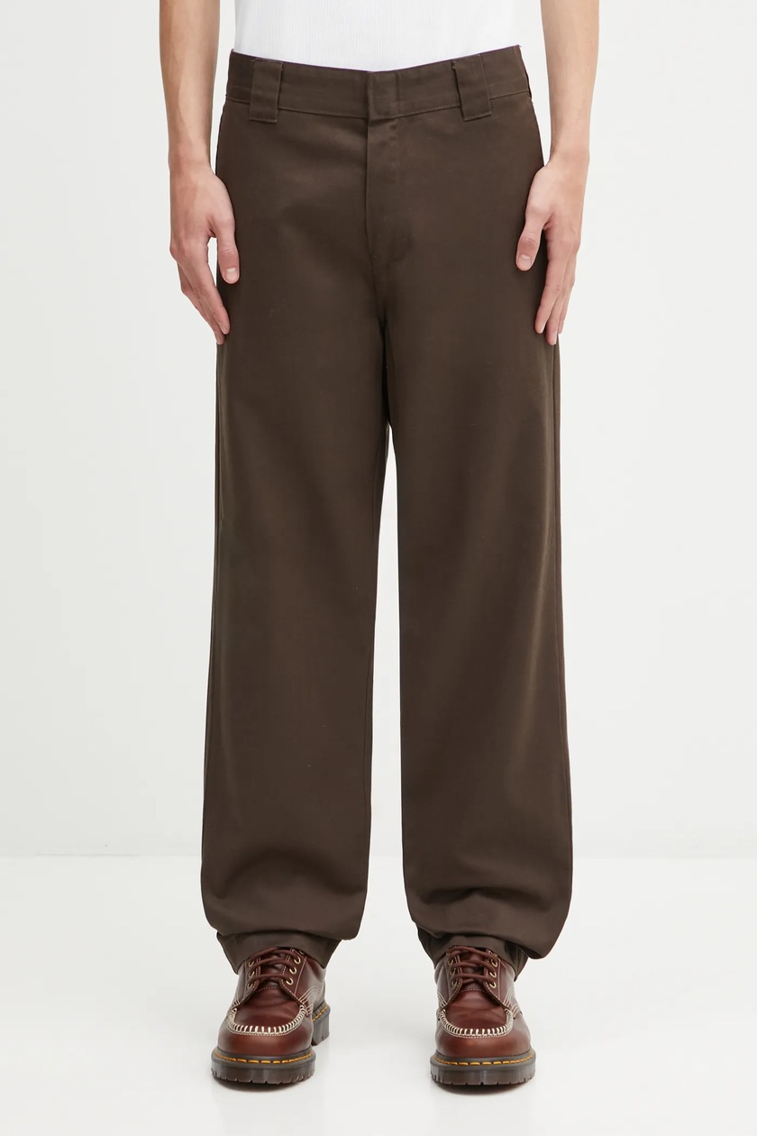 Carhartt WIP cotton trousers Cole Cargo Pant brown color I031218