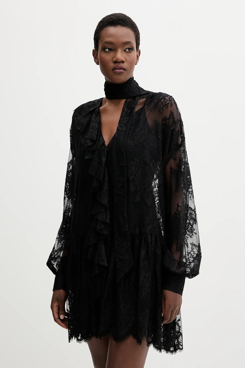 Aniye By Vestito In Tulle Lungo Nero Abito Nero Vestito Pizzo