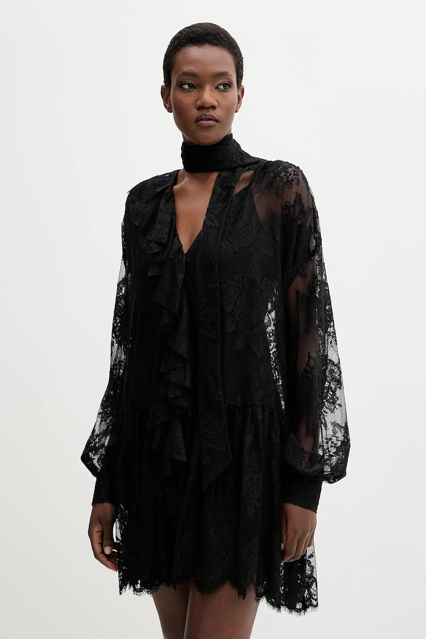 Aniye By Vestito In Tulle Lungo Nero Abito Nero Vestito Pizzo