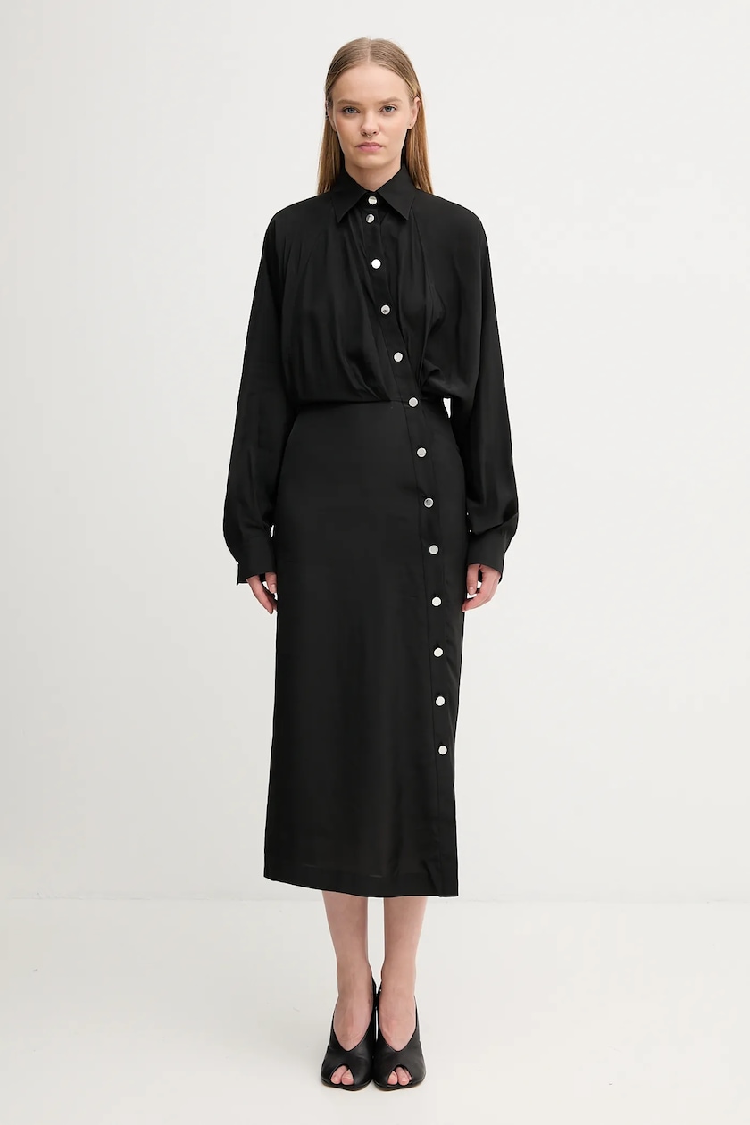 sportmax silk dress Sportmax | Woman - Silk wrap dress - Black
