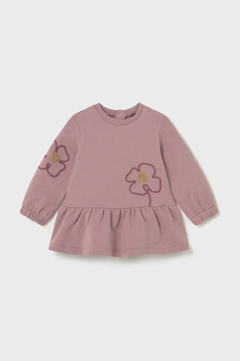 Abito In Velluto Per Bambina FYMNSI – Vintage A Linea A Con Fascia, Manica Lunga, Rosa, 18-24 Mesi