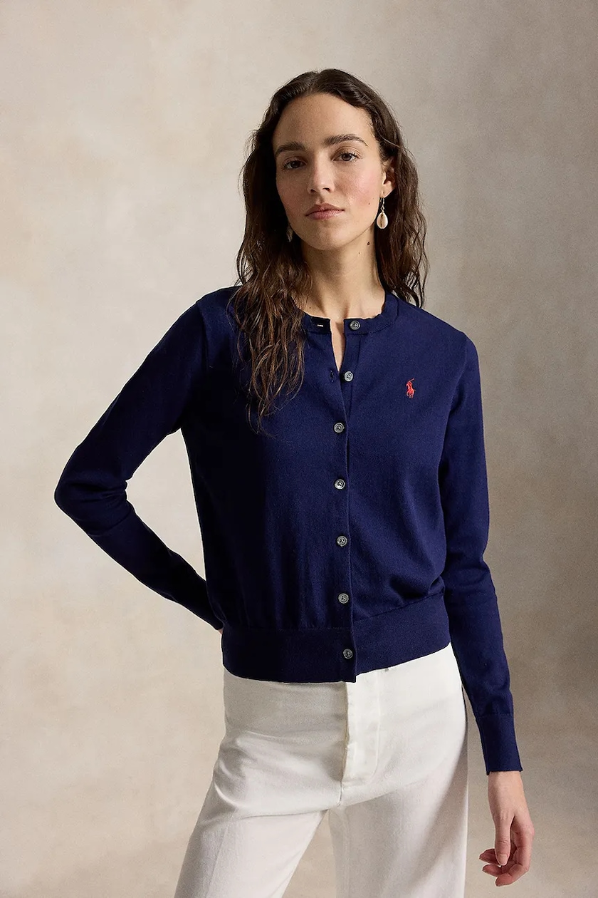Polo Ralph Lauren cotton cardigan navy blue color 211891643 at PRM US Polo Ralph Lauren cotton cardigan navy blue color 211891643 at PRM US
