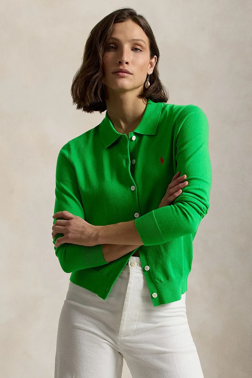 Polo by Ralph Lauren グリーン カーディガン Polo Ralph Lauren cardigan women's green color at PRM US