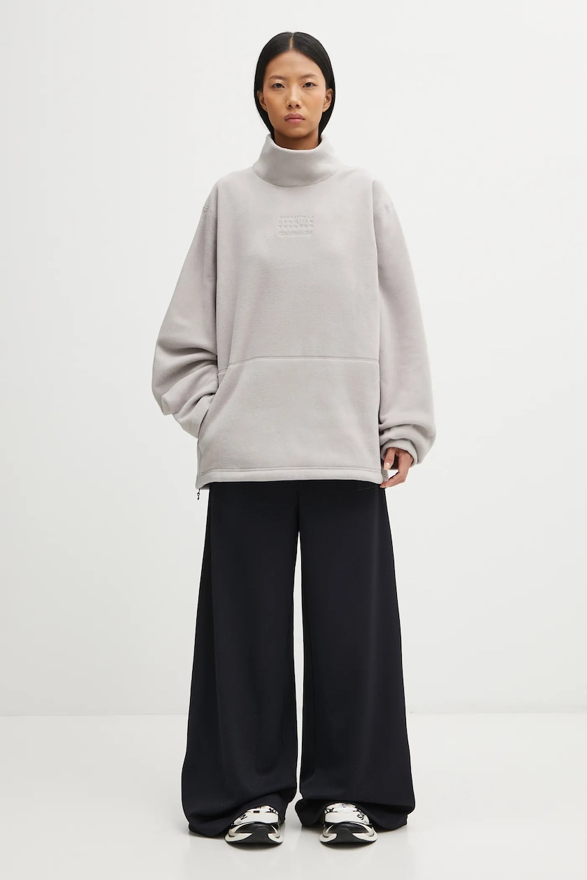 MM6 Maison Margiela fleece sweatshirt x Salomon gray color smooth MM6 Maison Margiela fleece sweatshirt x Salomon gray color smooth