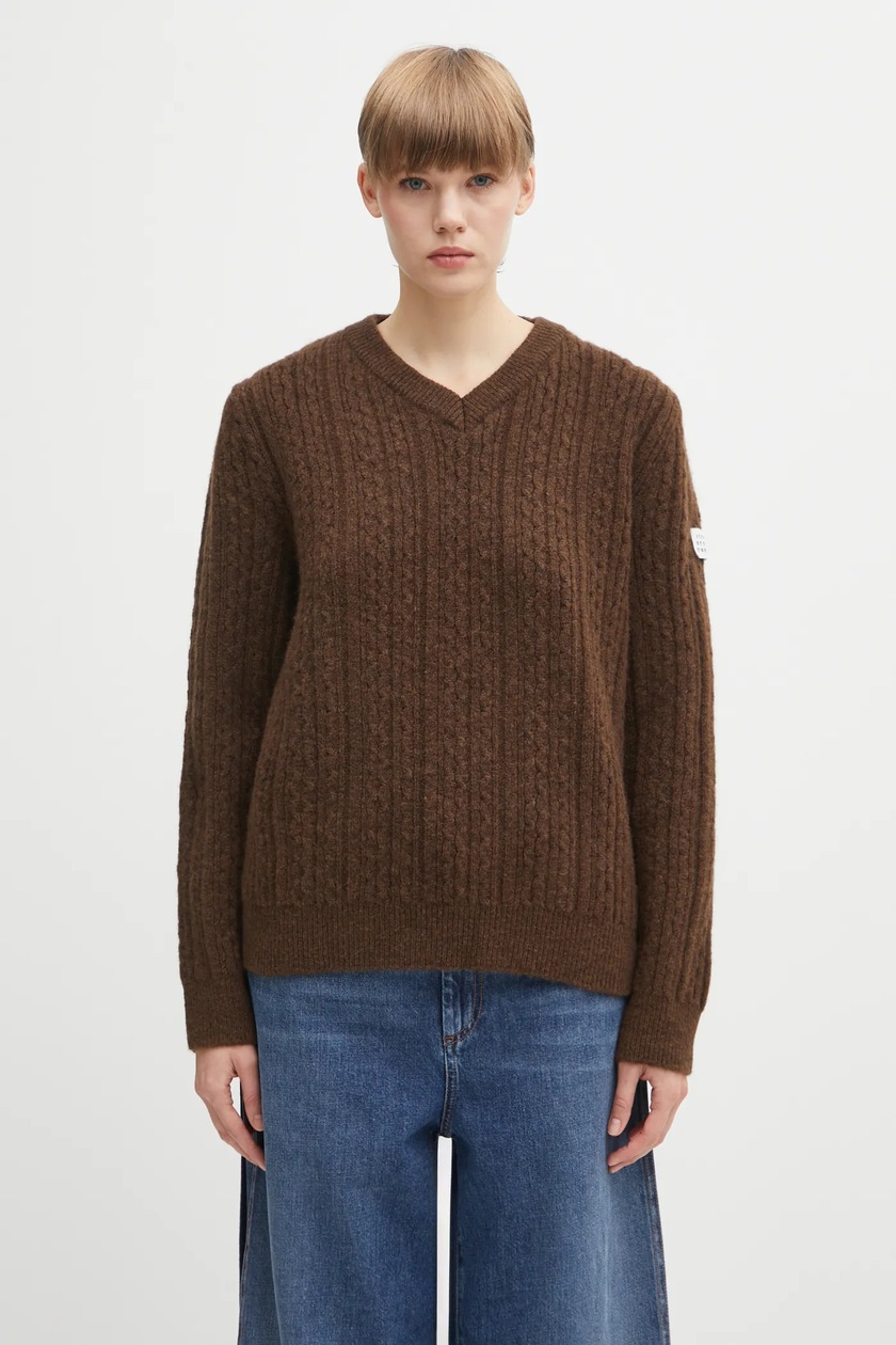 MM6 Maison Margiela wool blend sweater brown color S62HN0008