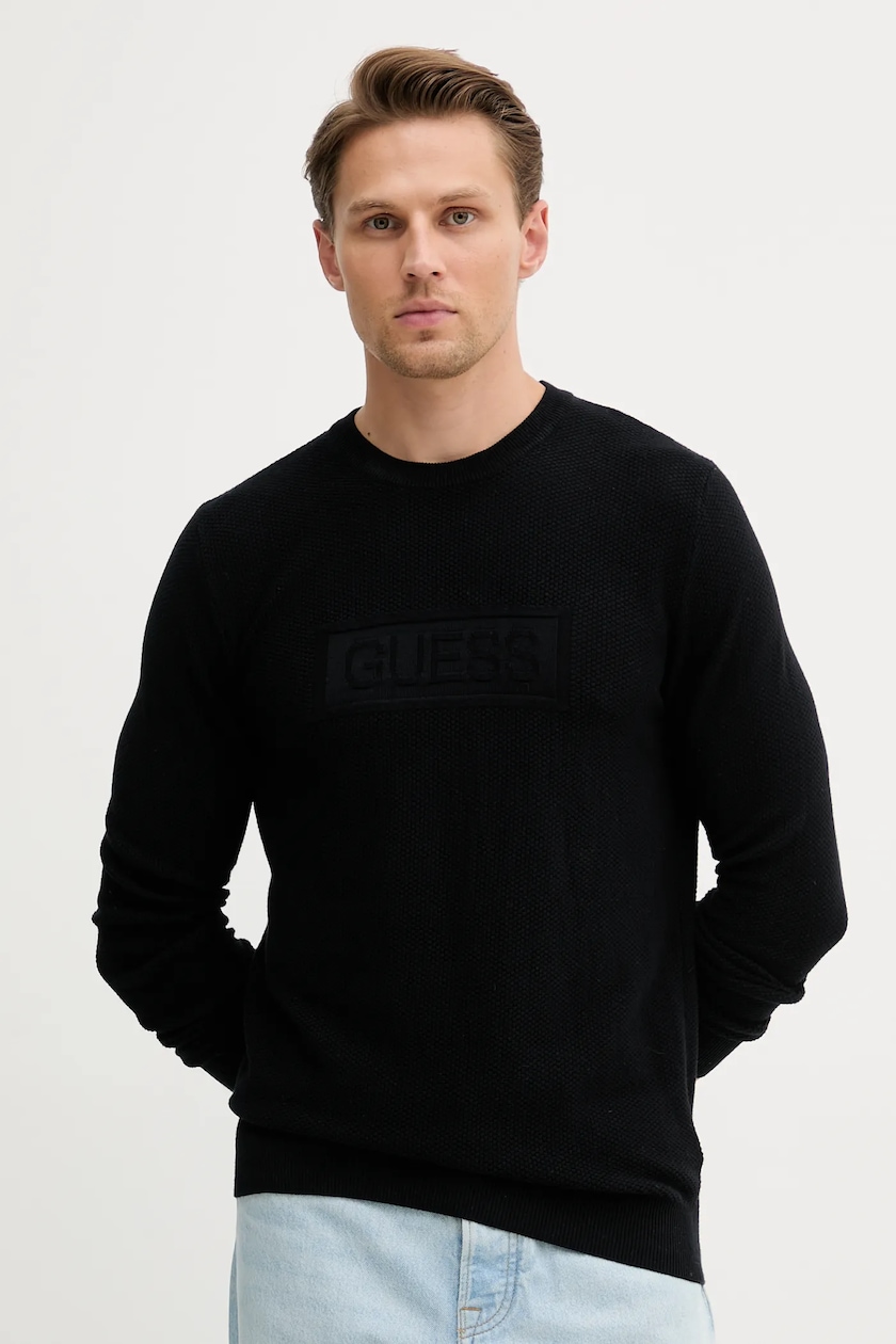 GUESS JEANS Maglione Girocollo Uomo Mod. M4BR30 Z3HM1 A71W Blu GUESS JEANS Maglione Girocollo Uomo Mod. M4BR30 Z3HM1 A71W Blu