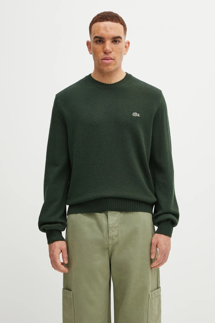 Lacoste maglione in lana uomo colore verde AH2916 PRM IT