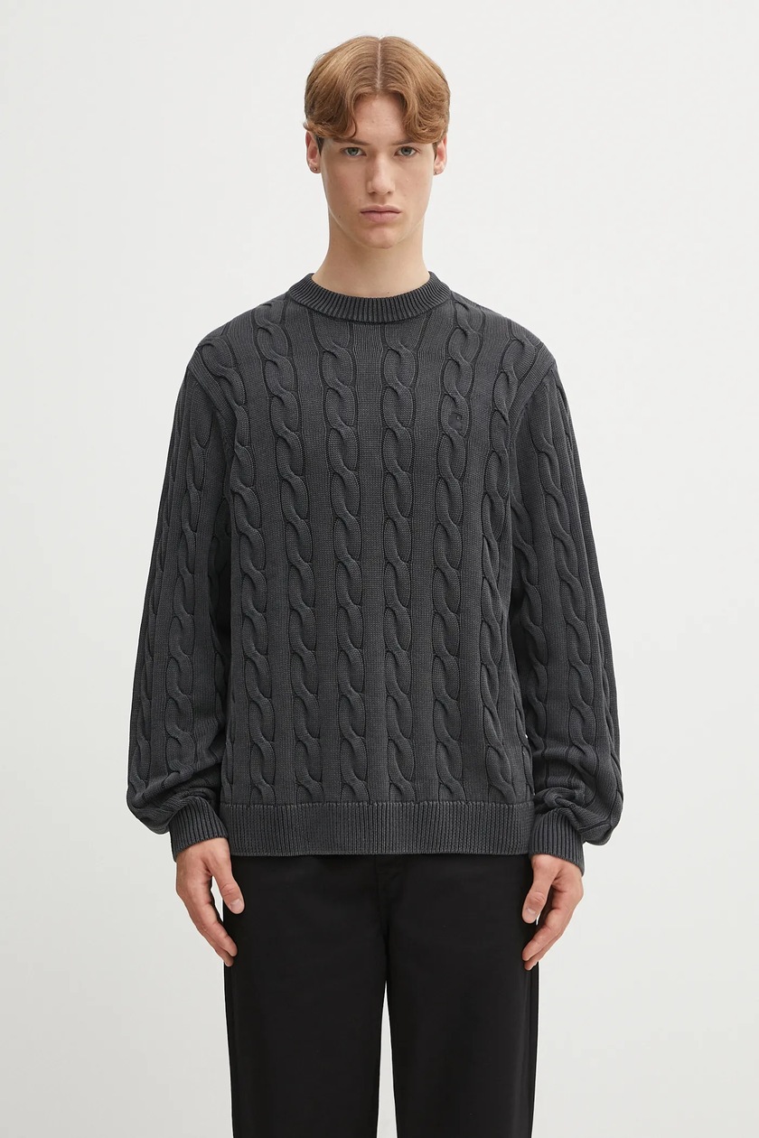 【送料&関税込】Carhartt Black Cotton Madison Sweater Carhartt WIP Madison Sweater, Black / White | Official