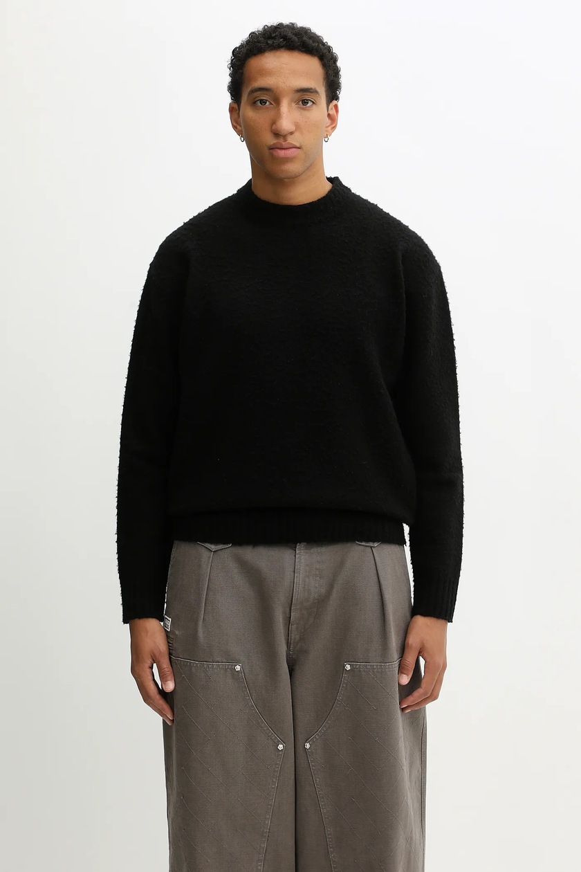 Afiit ニット adidas Originals jumper RLN LNKS SMLS men's black color IT0142 at