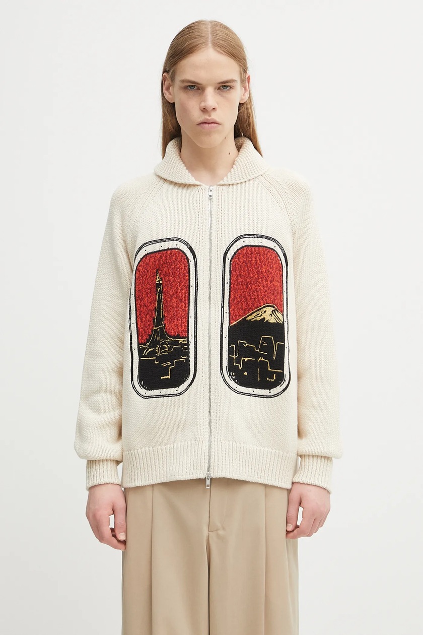 Kenzo wool blend cardigan Rws City Zipped Cardigan PRM EU
