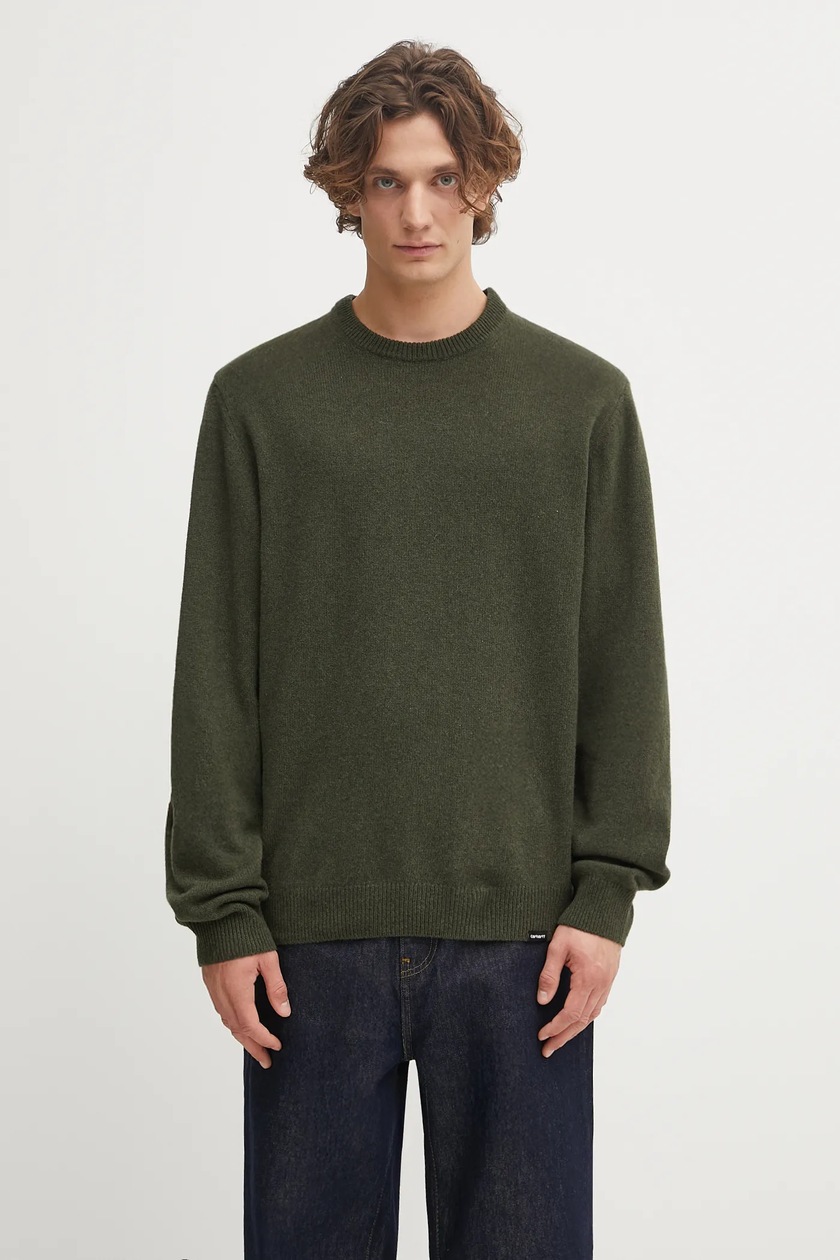 adidas Originals jumper Knit Crewneck men's green color JN5966 at