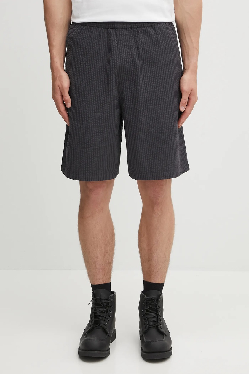 Rick Owens cotton shorts Drawstring Pods men's black color