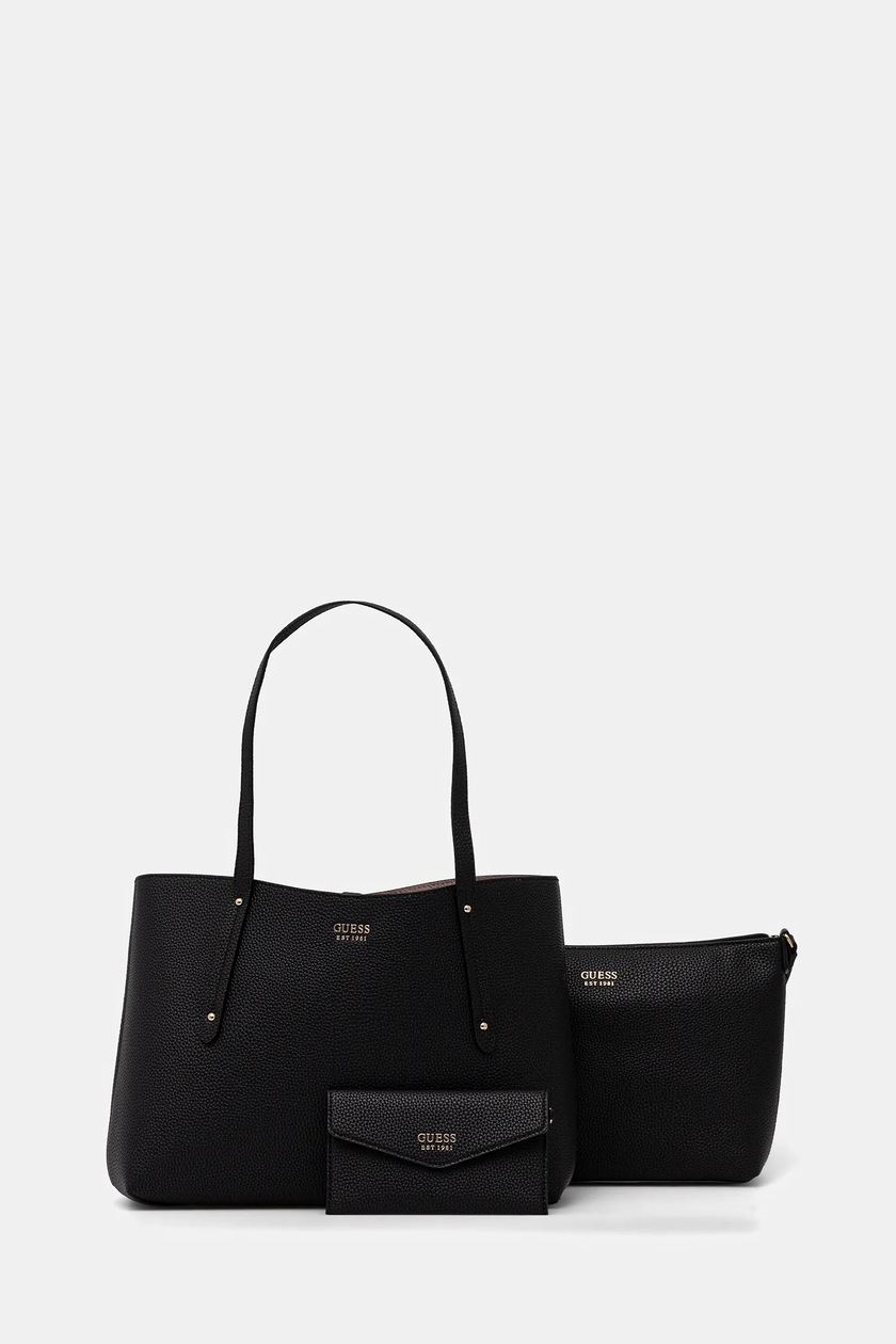 Guess poșetă BRENTON culoarea negru, HWPG96 48230 | ANSWEAR.ro