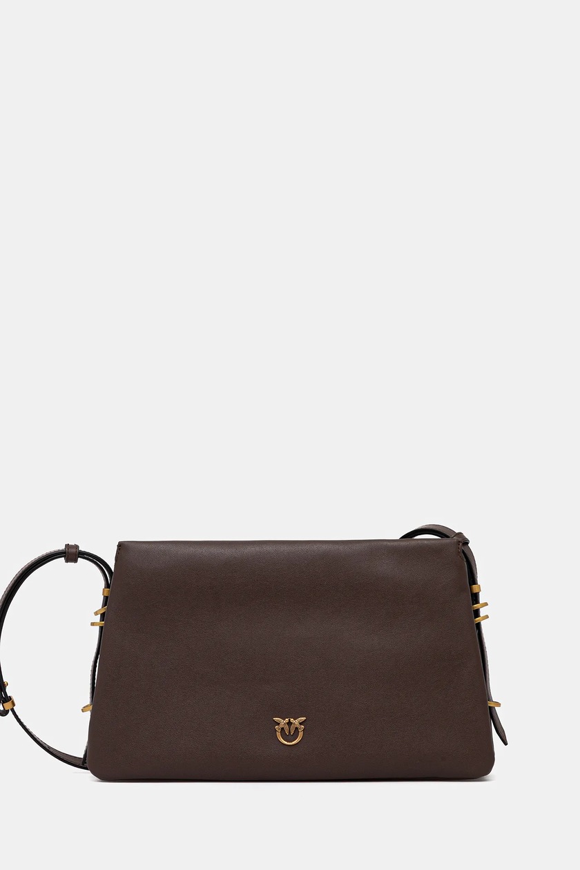 Pinko torebka zamszowa Horizontal kolor brązowy 105334 A2JH