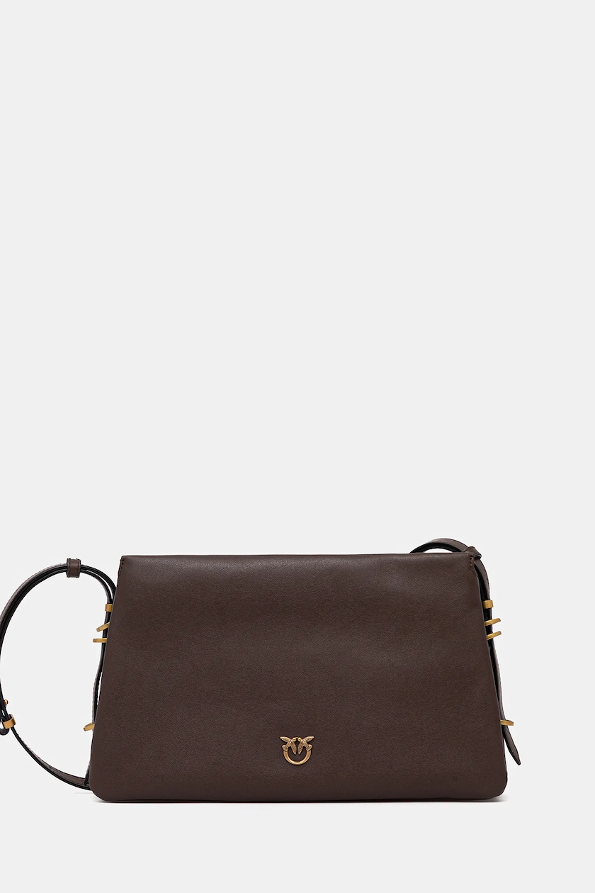 Pinko torebka zamszowa Horizontal kolor brązowy 105334 A2JH Pinko torebka zamszowa Horizontal kolor brązowy 105334 A2JH