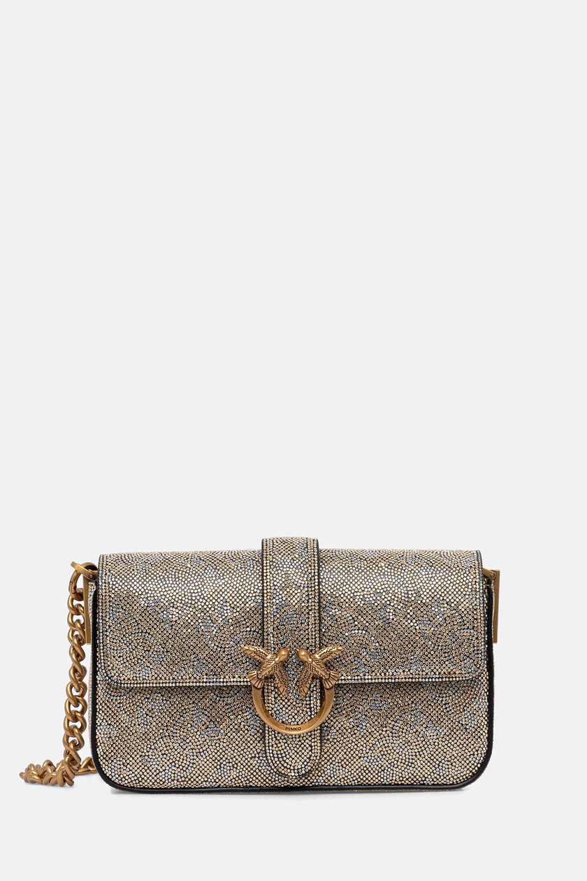 Pinko torebka zamszowa kolor złoty 100039 A27F | Answear.com