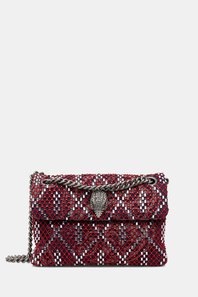 Kurt Geiger London torebka skórzana KENSINGTON kolor bordowy