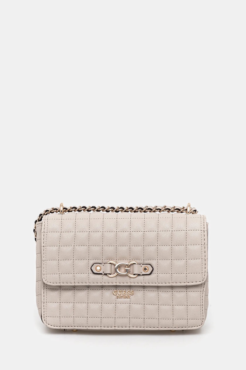 Τσάντα Guess NADIRA χρώμα: μπεζ, HWQG84 24210