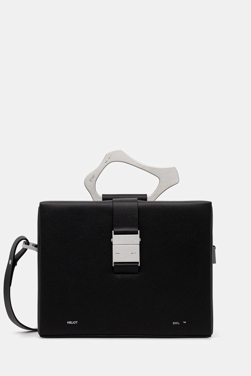 Heliot Emil leather handbag black color AW25_15_042_BLK01_CO at PRM US