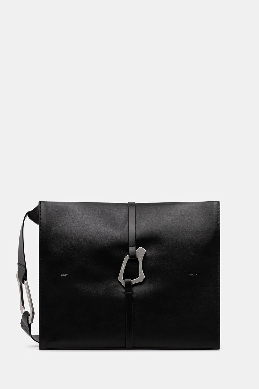 Heliot Emil leather handbag black color AW25_15_042_BLK01_CO