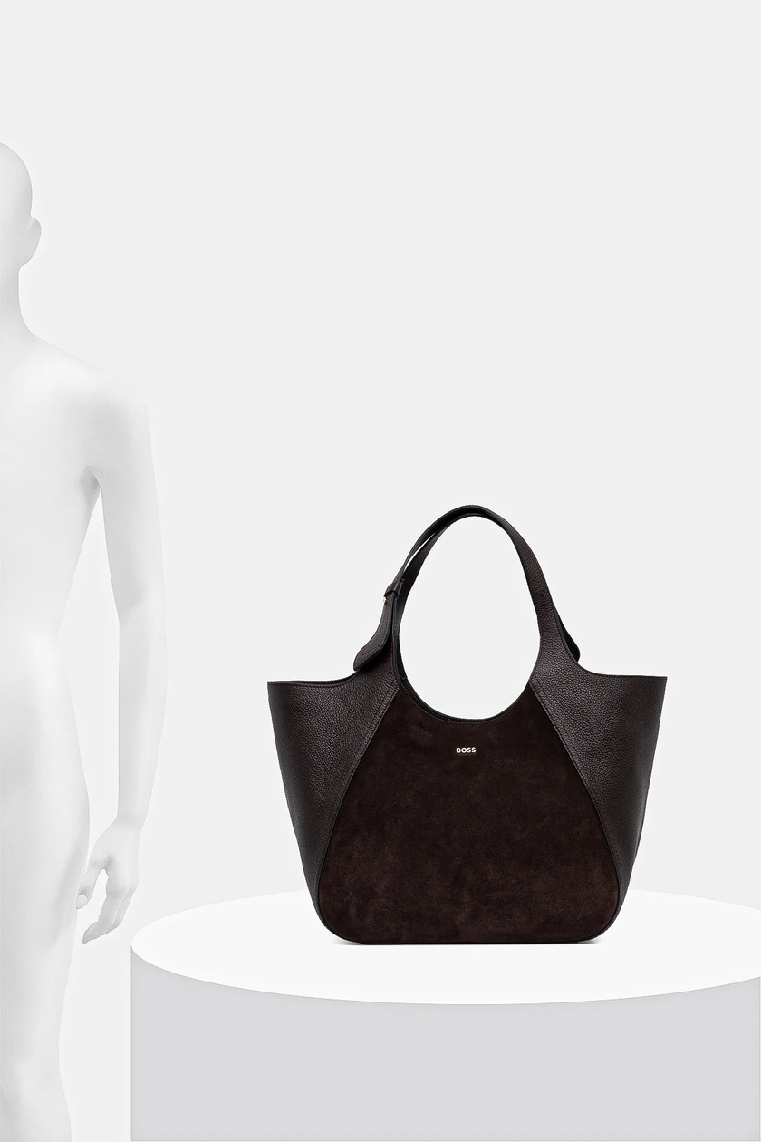 BOSS torebka skórzana kolor brązowy 50552138 | Answear.com