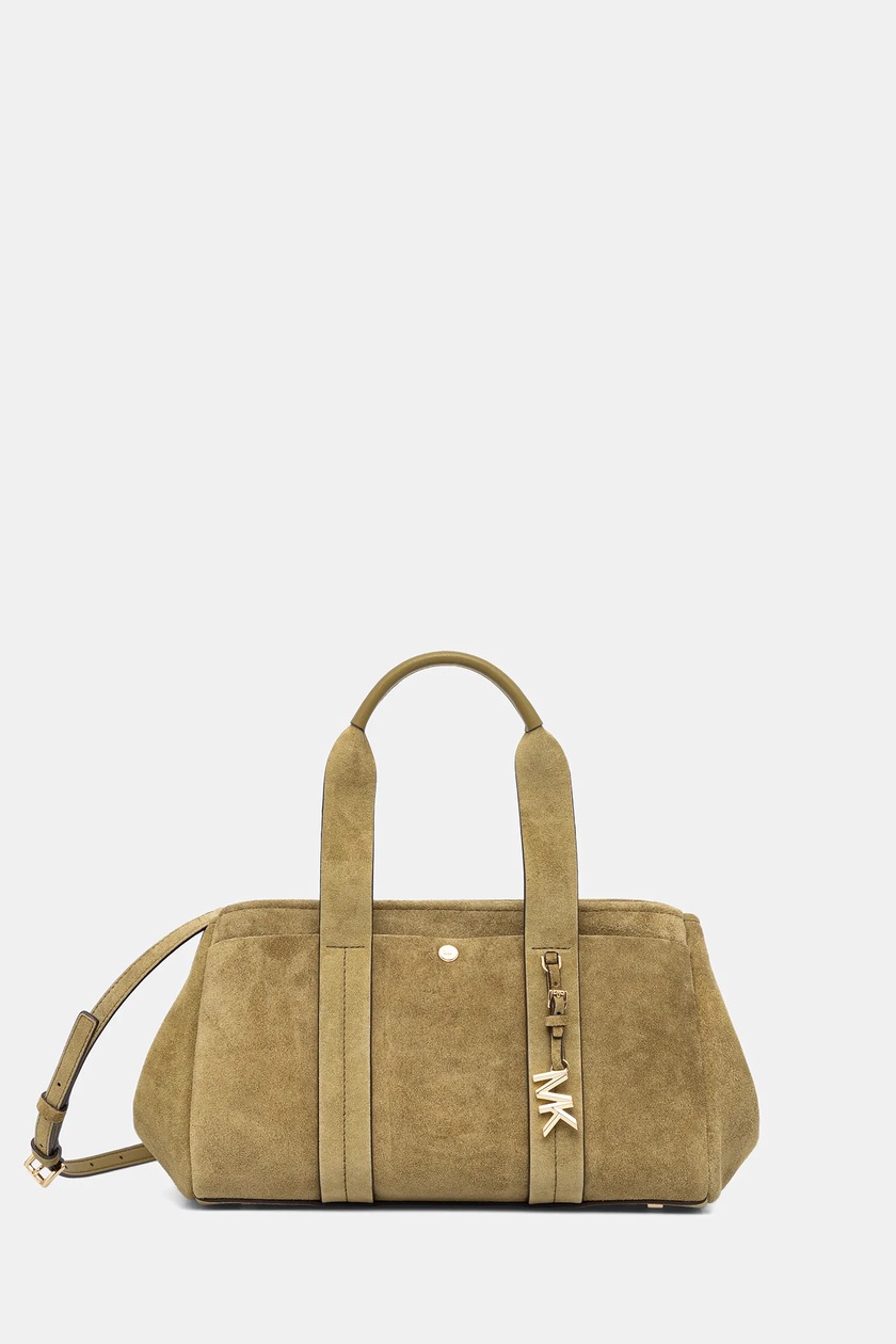 MICHAEL Michael Kors torebka zamszowa kolor zielony 30F5G1ZS1S