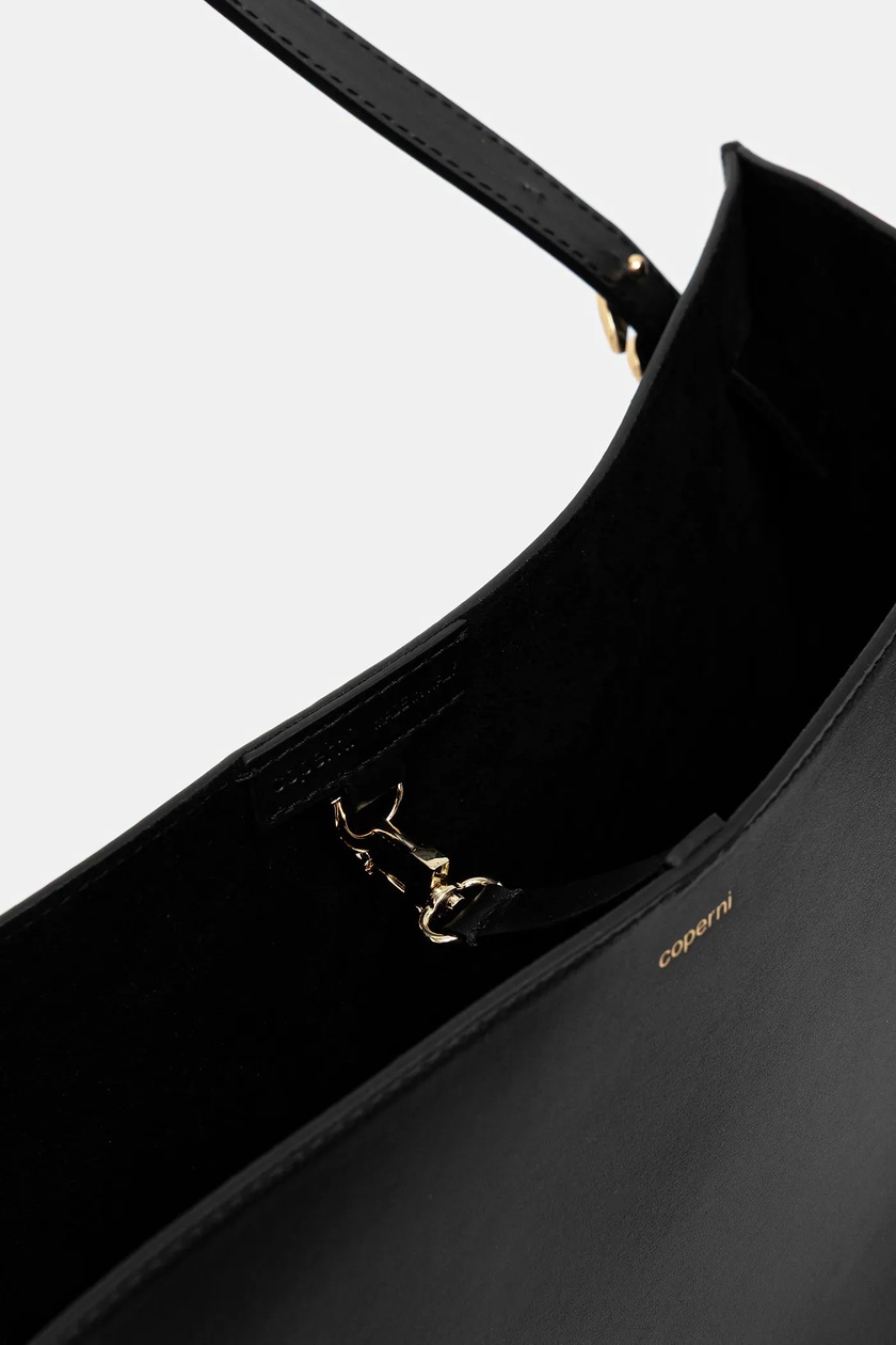 トートバッグ Coperni FW25 LOGO BELT TOTE BAG (COPBA77F6012B BLK) Coperni leather handbag Belt Tote black color COPBA77F6012B