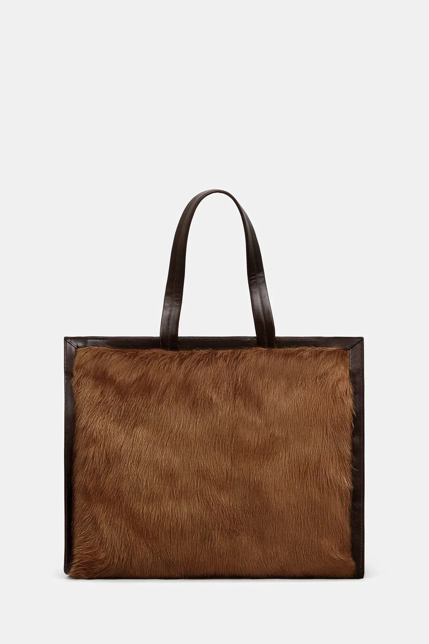 Maison Kitsuné leather handbag Edie Bag black color NW05170LR0001